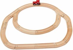 65-piece Wooden Train Railway Construction Set RO26