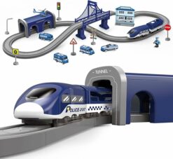 66 Pcs Trains Toy with Battery Operated & Tracks RO32