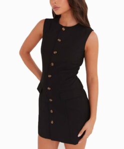 Button Front Mini Dress RO4