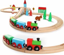 Wooden Train Set for Toddler RO38